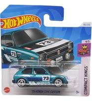Hot Wheels - ´73 Honda Civic Custom - Compact Kings 4/5 - Htd62 - Short Card - Motul - Turkuaz Metal (Çok Renkli)