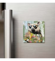 Wombat - Vombat - Güneş Gözlüklü Style - Buzdolap Magneti - 9x9 Cm