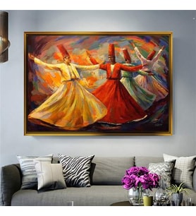 Altın Çerçeveli dekoratif tablo a1862 (Gold)