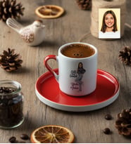 Kişiye Özel Karikatürlü Cute But Gemini İkizler Burcu Türk Kahvesi Fincanı Doğum Günü Hediyesi