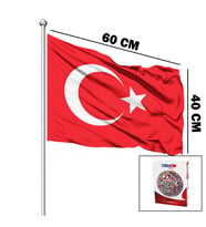 ALPAKA KUMAŞ TÜRK BAYRAK 40X60CM (5343)
