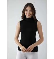 Vivaldi Kadın Siyah Sıfır Kol Balıkçı Body 350