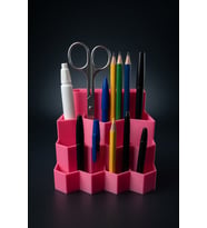 MYCRAFT3D Petek Tasarımlı Kalemlik Organizer  Çok Bölmeli Masa Üstü Düzenleyici  Ofis & Çalışma Masası Aksesuarı