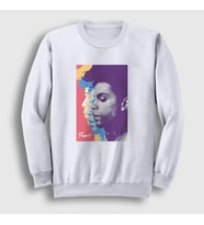 Presmono Unisex Beyaz Vintage Prince Sweatshirt 414631tt