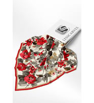 Lesscarves Pamuk İpek Eşarp Çiçek Desenli LS2206