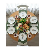 Green ART 22 Parça Porselen Kahvaltı Takımı Modern Tasarım