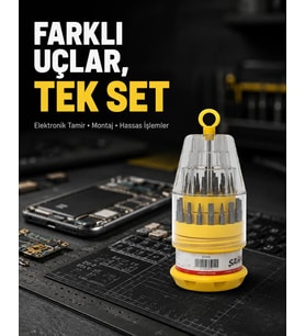 Elektronik Tamir Tornavida Seti Ateşe Dayanıklı ve Ergonomik