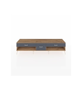 Hyperion TV Ünitesi 3 Çekmeceli  220x44x51 Çam-Çam/Antrasit
