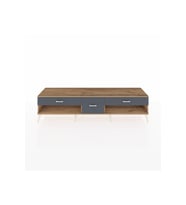 Hyperion TV Ünitesi 3 Çekmeceli  220x44x51 Çam-Çam/Antrasit