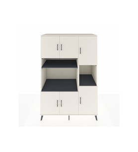 Kronos Dolap 9 Raflı 6 Kapaklı 132x59x195 Aytaşı-Aytaşı/Antrasit