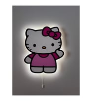 Sevimli Ahşap Çocuk Odası Gece Lambası, Pembe, 27x32 cm (Krem)