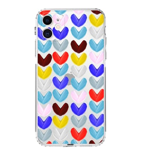 PrintiFy iPhone 11 ile Uyumlu Water Color 1  Kamera Korumalı Şeffaf  Kılıf