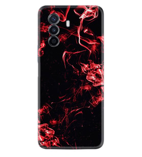 Huawei Nova Y70 Y90 Nova 9 SE  Kılıf Desemli Silikon Red Smoke 1745
