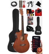 Midex Phx-188EQ Set Masif Ağaç Elektro Akustik Gitar 4/4 (Çanta Askı Capo Jak Kablo)
