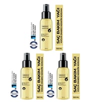 NEDOX 3 Adet Keratin Özlü Onarıcı E Vitaminli Saç Bakım Yağı 100 ml