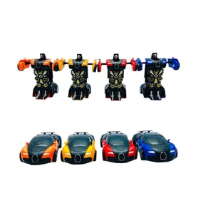 Robota Dönüşen Bugatti Araba 4lü Set