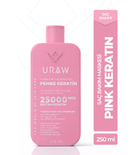 Pink Keratin Saç Maskesi Nemlendirici & Onarıcı Saç Bakım 250 ml