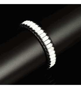 Clays Jewellery Havlit & Hematit Taşı Silindir Bileklik, Unisex / Kadın / Erkek