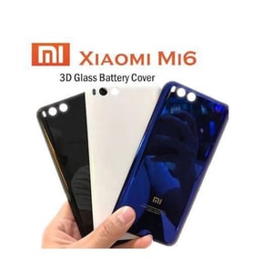 Xiaomi Mi 6 Arka Pil Batarya Kapak Cam (Siyah)