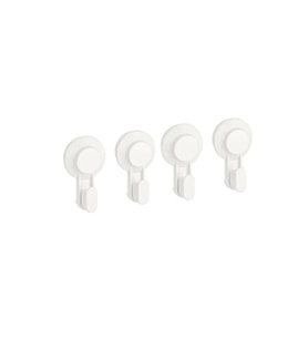 Plastik Vantuzlu Banyo Duvar Askısı 10x6x4 Cm Beyaz