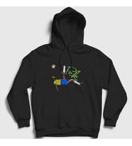 Presmono Unisex Siyah Brasil Futbol Pele Kapüşonlu Sweatshirt 370467tt