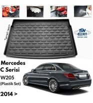 Mercedes W205 C Class Bagaj Havuzu Paspası Plastik Set