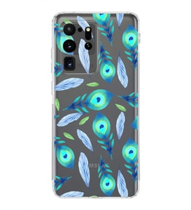 PrintiFy Samsung Galaxy S20 Ultra ile Uyumlu 1mm Slim Fit Nazar Boncuğu 3 Baskılı Şeffaf  Kılıf