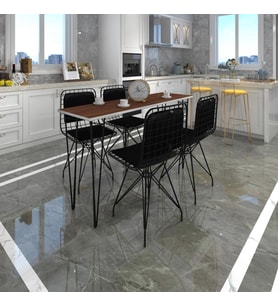Knsz masa sandalye takımı hem75mazlum cvzsyh 140*040 sm 4 sandalye syhsyh sırt minderli (Karışık)