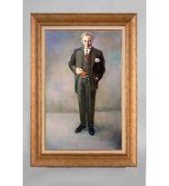 Çerçeveli Paspartulu Atatürk Tablo a241 (Gold)