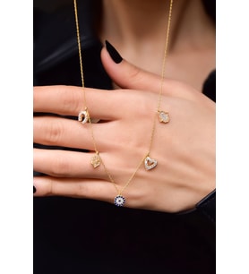 925 Ayar Gold Kaplama Şans Kolye