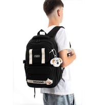 Ventis Unisex Okul Çantası Lise Ortaokul Sırt Çantası 43*30 Cm Su Geçirmez Kumaş Çok Cepli Vnt5-F