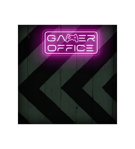 GAMER OFFICE Yazılı ve Şekilli Neon Tabela