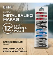 Effe HG150 Metal Balıkçı Makası Renkli 12 Adet Kartela