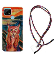 Realme C11 C21 C21Y C25Y C11 2021 Kılıf Boyun Asklı Rasta Silikon Tablo Cat 1788
