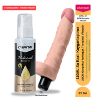 Chevron Natural A+ Set: 110ml Yoğun Formül Kayganlaştırıcı Jel + 20cm Titreşimli Vibratör