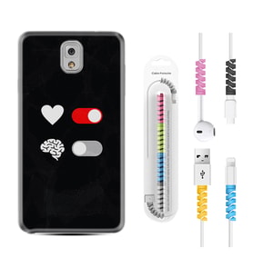 Samsung Note 3 4 5 8 9 20 Ultra 10 Lite Kılıf Kablo Koruma Spiral Silikon Love Brain 1722