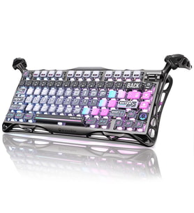 GravaStar Mercury K1 Pro RGB Kablosuz Mekanik Gaming Klavye, İngilizce Q, Cyberpunk