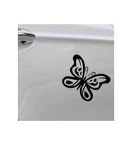 Kelebek Tasarım Oto Sticker Siyah 19*14 Cm