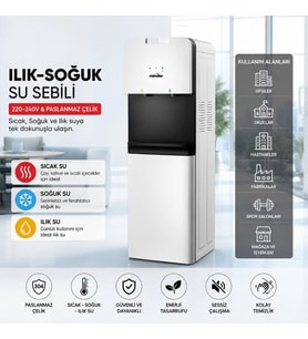 Su Sebili - Sıcak, Ilık ve Soğuk Su Seçenekli - Üstten Yüklemeli