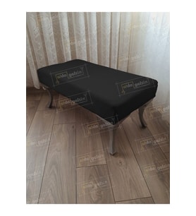 Ayak Ucu Kapı Önü Antre Düz Bench Puf Orta Sehpa Gümüş Ayak (Çok Renkli)