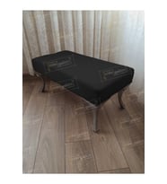 Ayak Ucu Kapı Önü Antre Düz Bench Puf Orta Sehpa Gümüş Ayak (Çok Renkli)