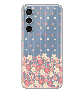 Samsung Galaxy S23 FE Uyumlu Çiçek Desenli Şeffaf Telefon Kılıfı