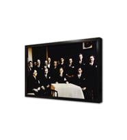 Atatürk İsmet İnönü ve Kurmaylarıyla Çerçeveli Mdf Tablo