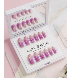 Louésse Berry Mist Takma Tırnak 12’li Pembe Mor Geçişli Fresh Nail Set