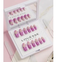 Louésse Berry Mist Takma Tırnak 12’li Pembe Mor Geçişli Fresh Nail Set