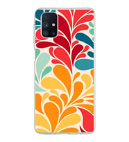 PrintiFy Samsung Galaxy M51 ile Uyumlu 1mm Slim Fit Retro Colors 5 Baskılı Şeffaf  Kılıf