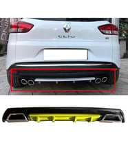 Renault Clio Mk4 SportTourer SW Sarı Difüzör Çiftli Kare Egzoz Görünümlü D Tip Difizör 2012-2019