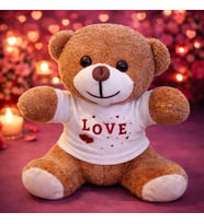 Love Baskılı Tişörtlü Kahverengi Ayıcık