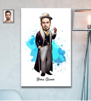 Kişiye Özel Kabadayı Karikatürlü  Ahşap Tablo 30x47 Bay-4