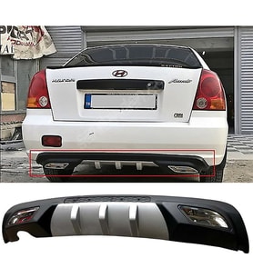 Hyundai Accent Admire Difüzör Difizör Gri + Kare Egzoz Görünüm C Tip 2003 - 2006